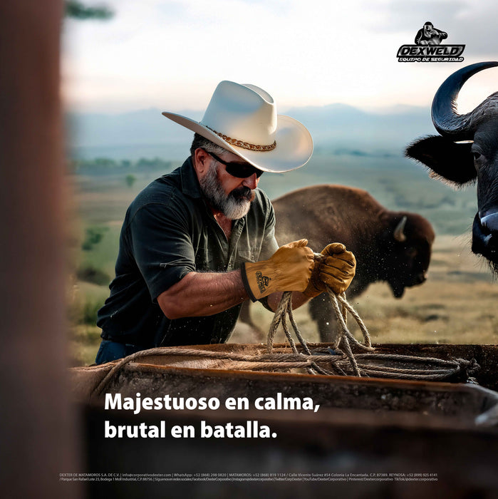 Guante DW-BUFF de Piel de Búfalo Tipo Operador